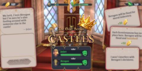 the elder scrolls castes logo and a crown.