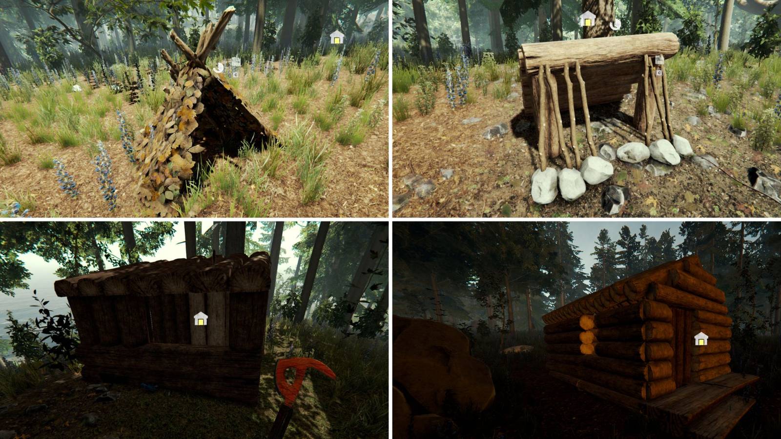 the-forest-all-shelters-explained