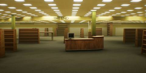 The library room version of the backroom in Escape The Backrooms