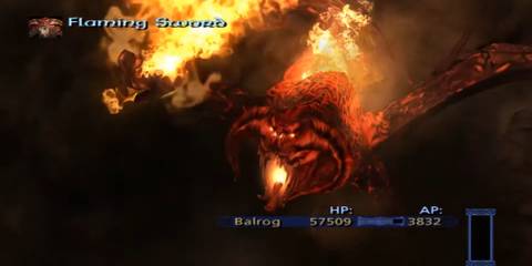 Balrog boss fight in The Lord Of The Rings: The Third Age