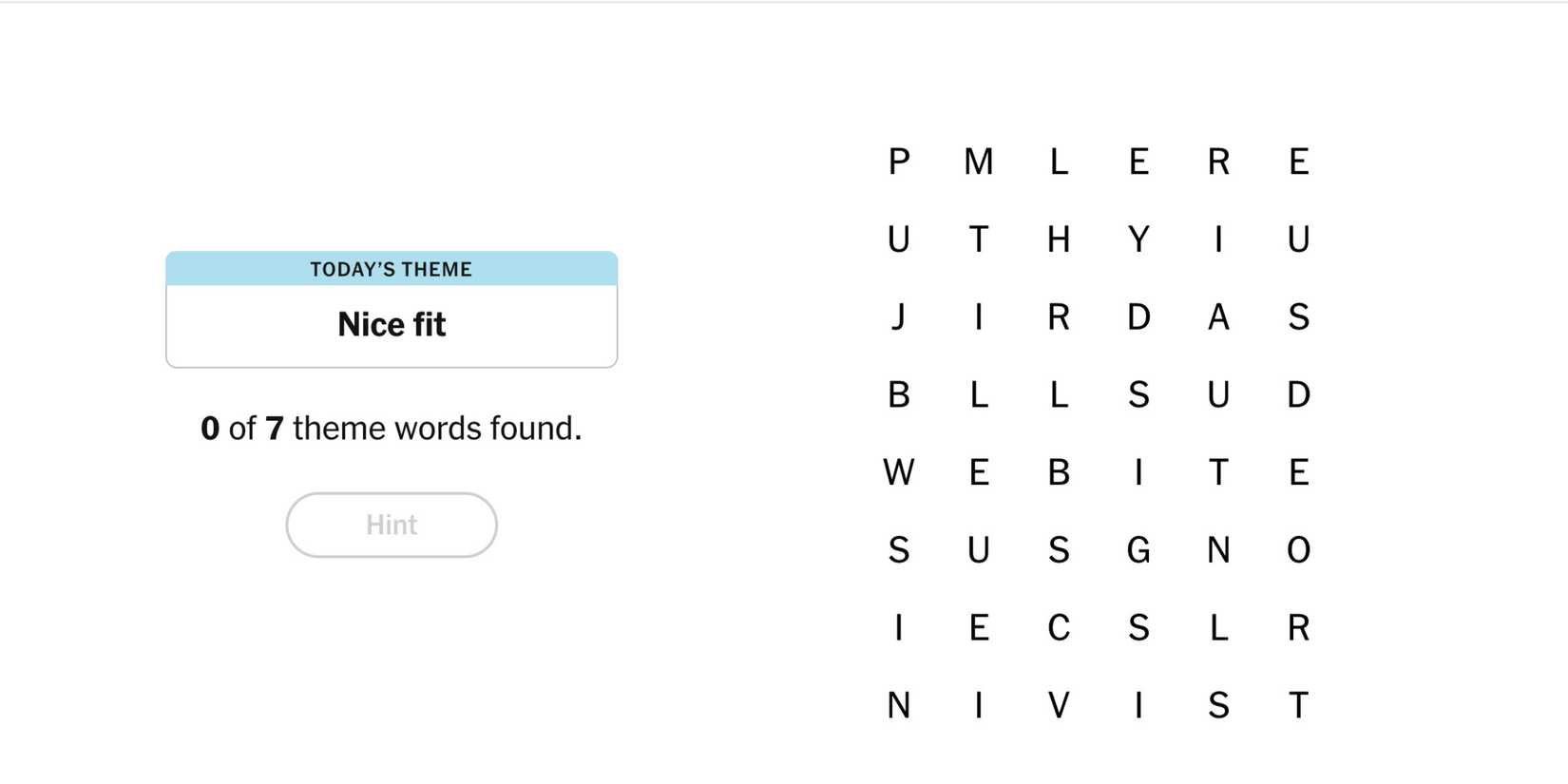 The NYT Games Strands Puzzle #252 November 10, 2024