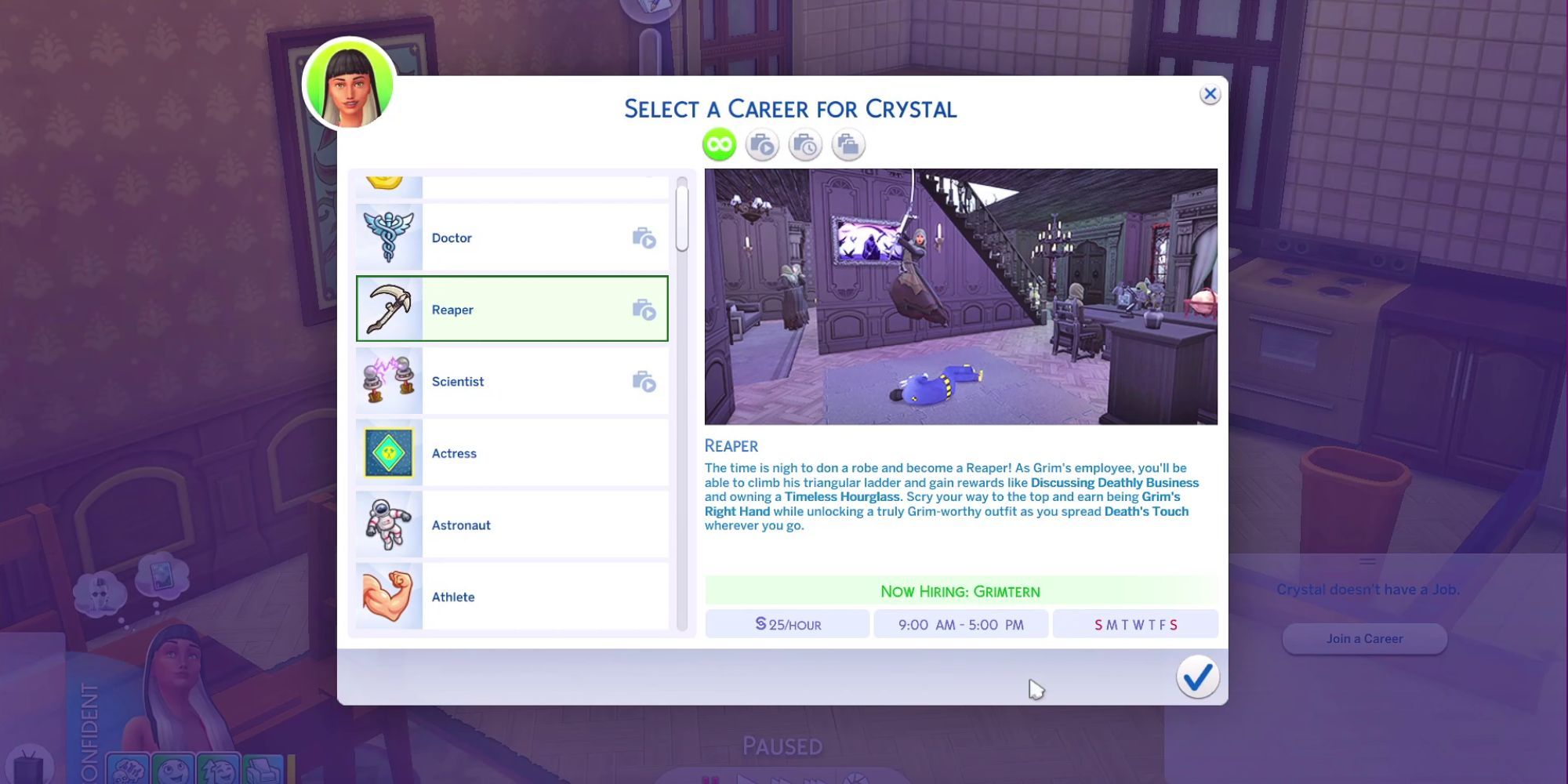 The Sims 4: Reaper Active Career Guide