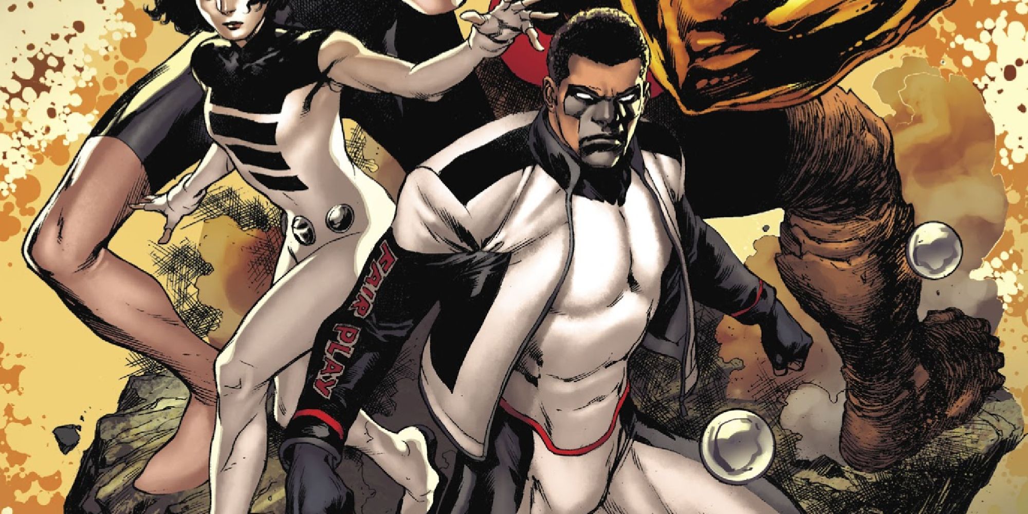 Mr. Terrific leading his team in The Terrifics #1