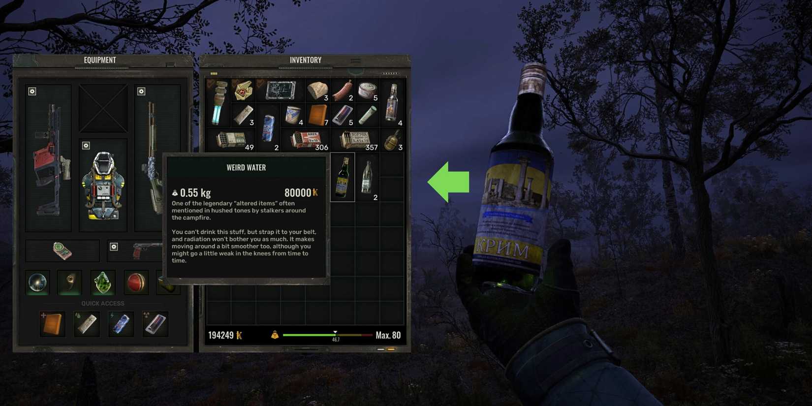 The Weird Water Artifact and Details in Stalker 2