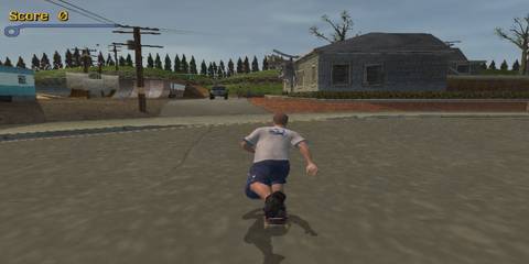 tony hawk skating through the suburbs on Tony Hawk 3