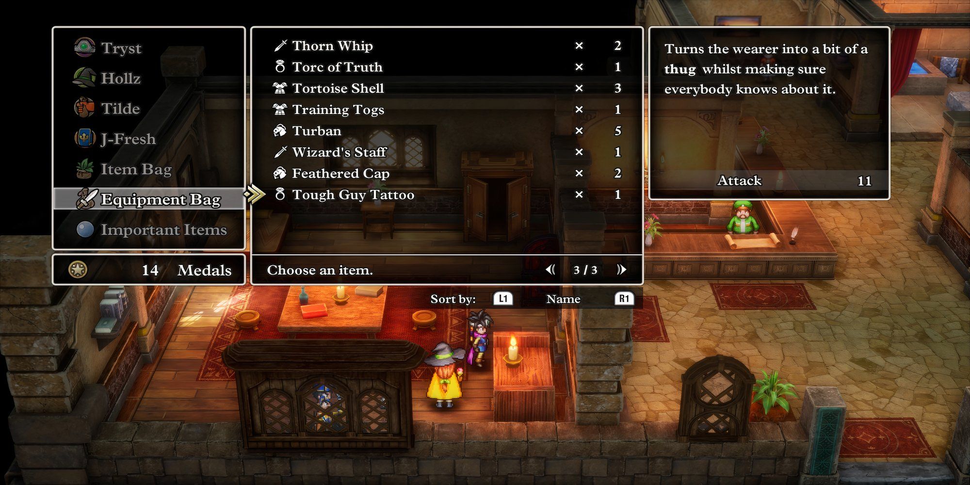 Tough Guy Tattoo Accessory in Dragon Quest 3 HD-2D Remake