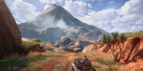 Uncharted characters navigating through a rugged terrain