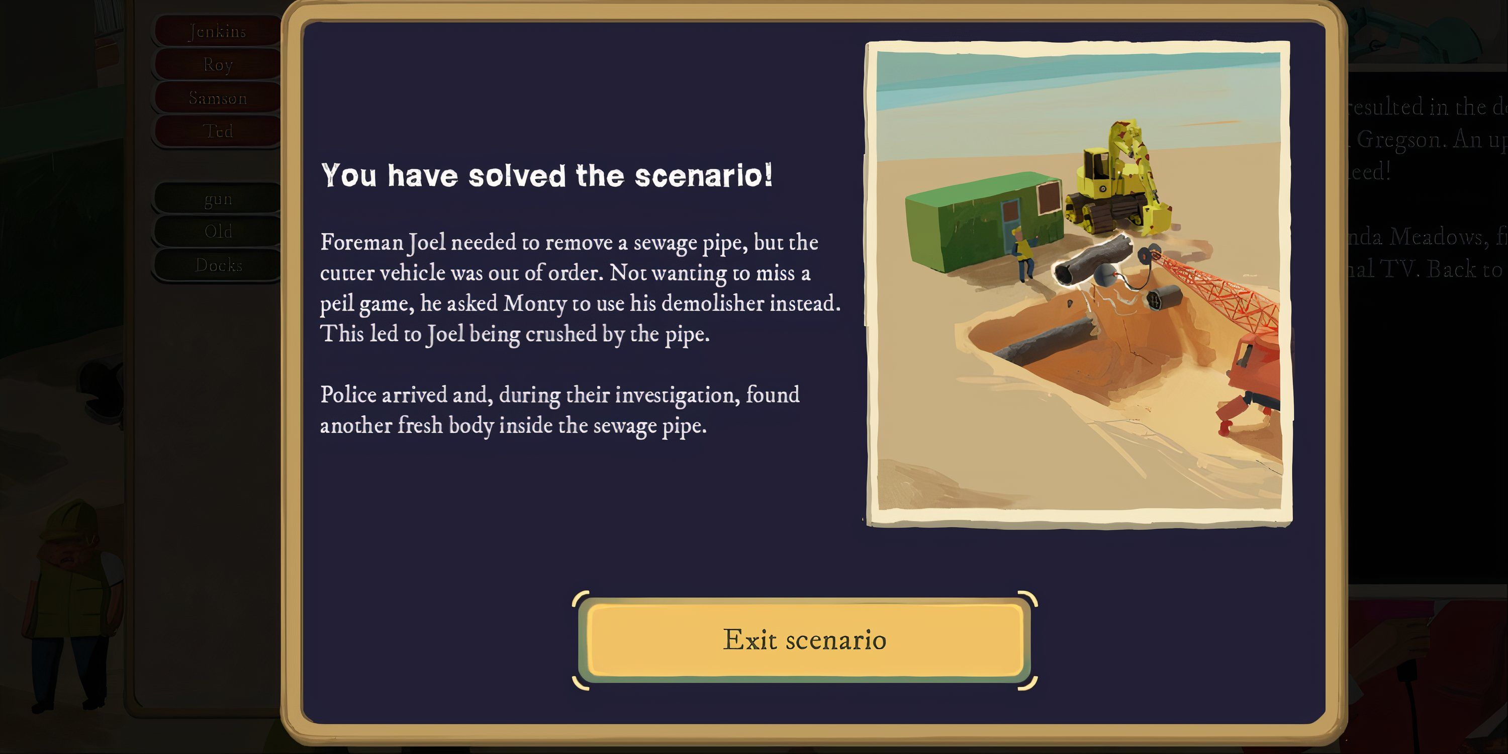 under construction rise of the golden idol solved scenario