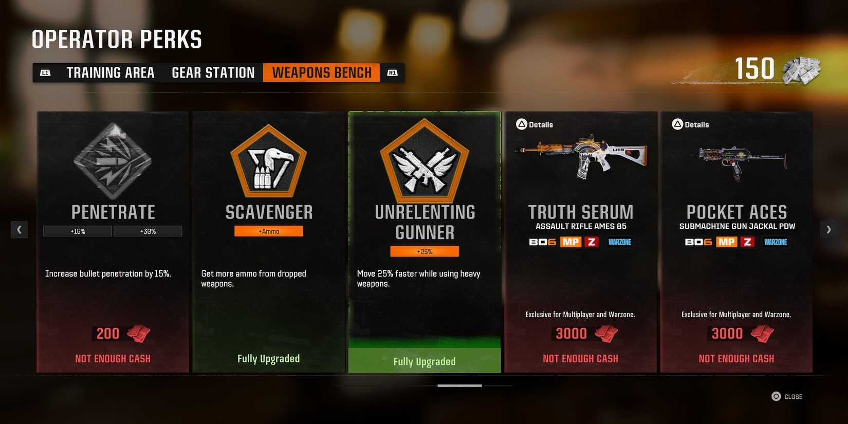 Unrelenting Gunner operator perk in Call of Duty Black Ops 6