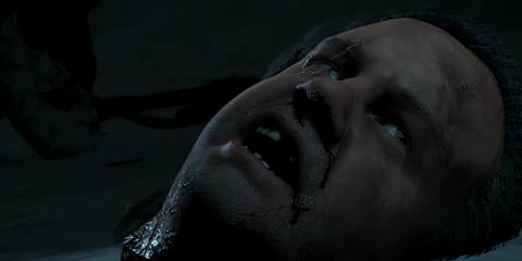 Until Dawn cropped shot of strangers decapitated head