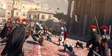 Assassins attacking on the streets of Rome in Assassin's Creed: Brotherhood