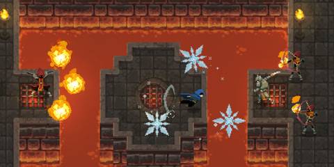 A player dashing in Wizard of Legend