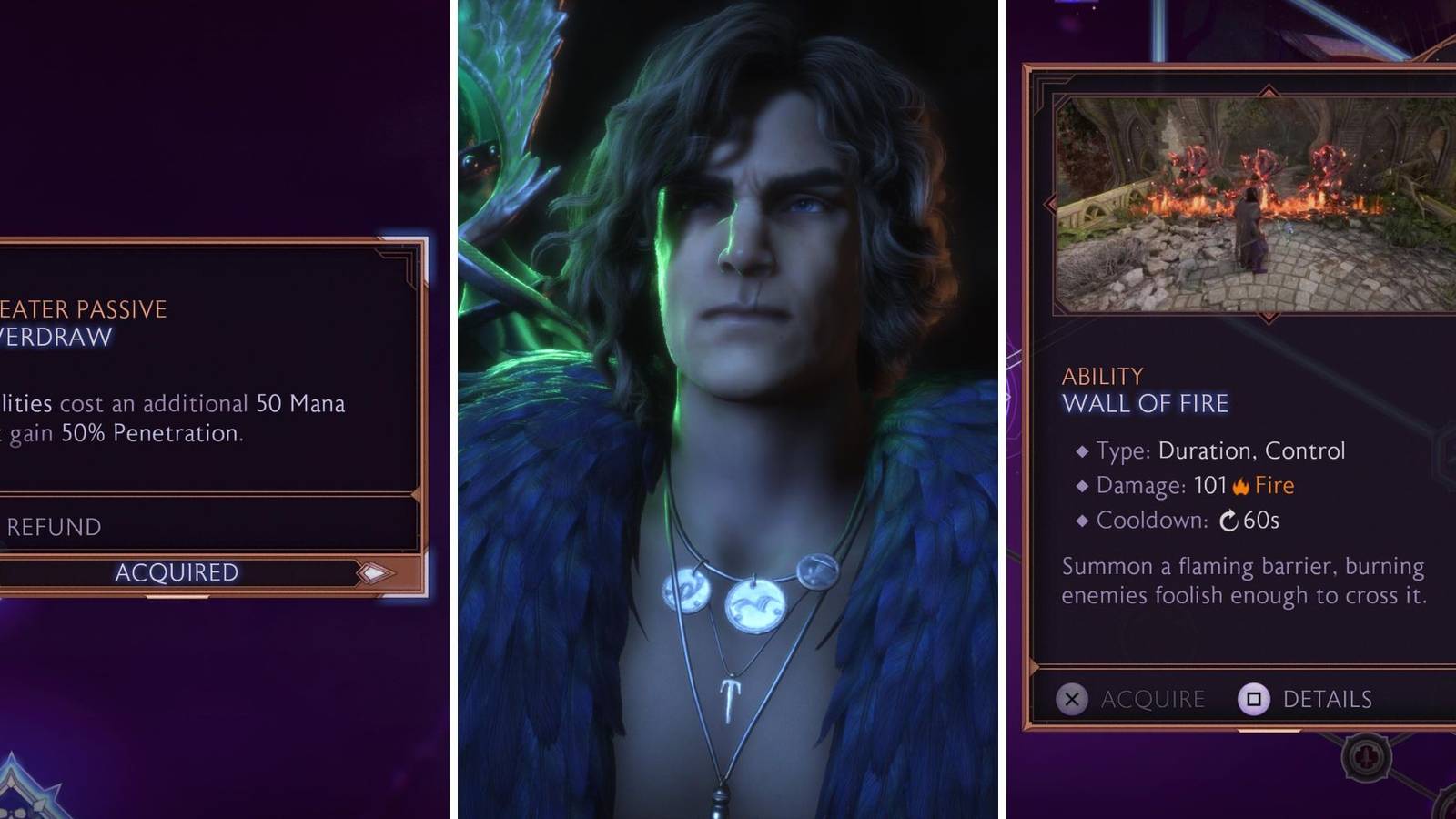 A grid showing a mage and two skills in Dragon Age: The Veilguard