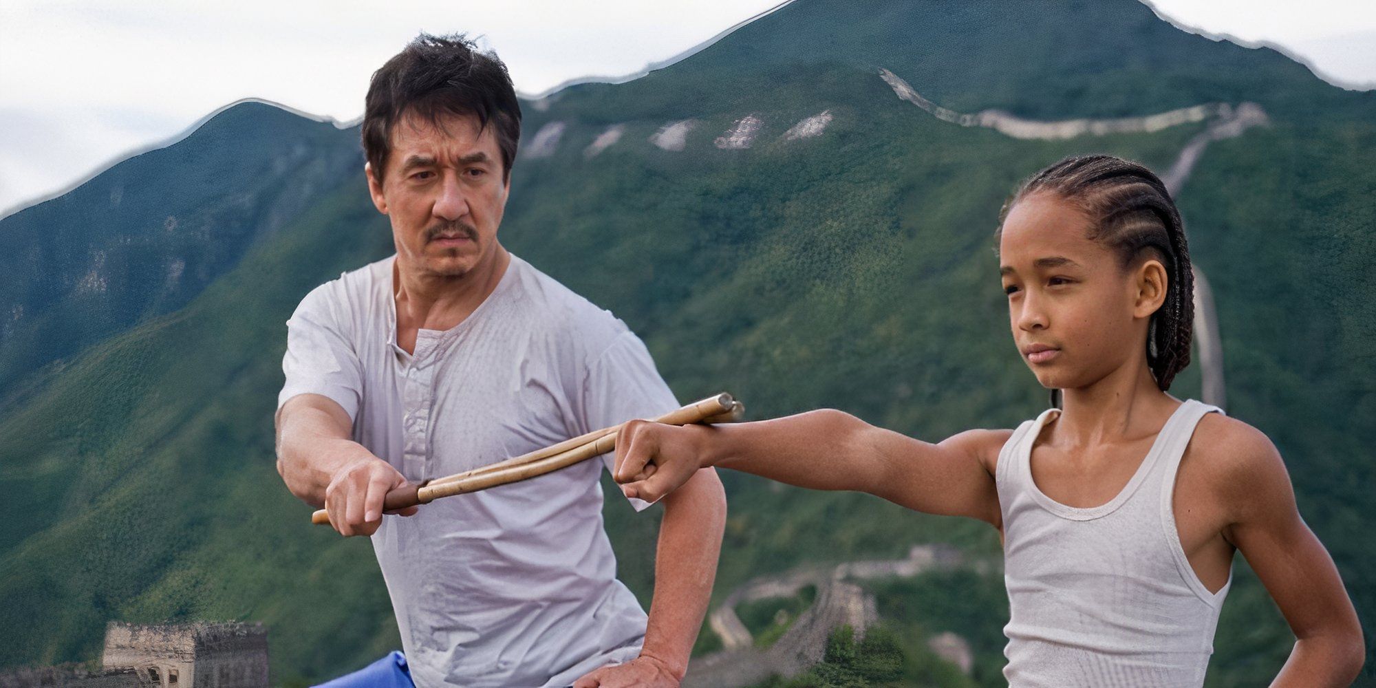 Jackie Chan teaching Jayden Smith 