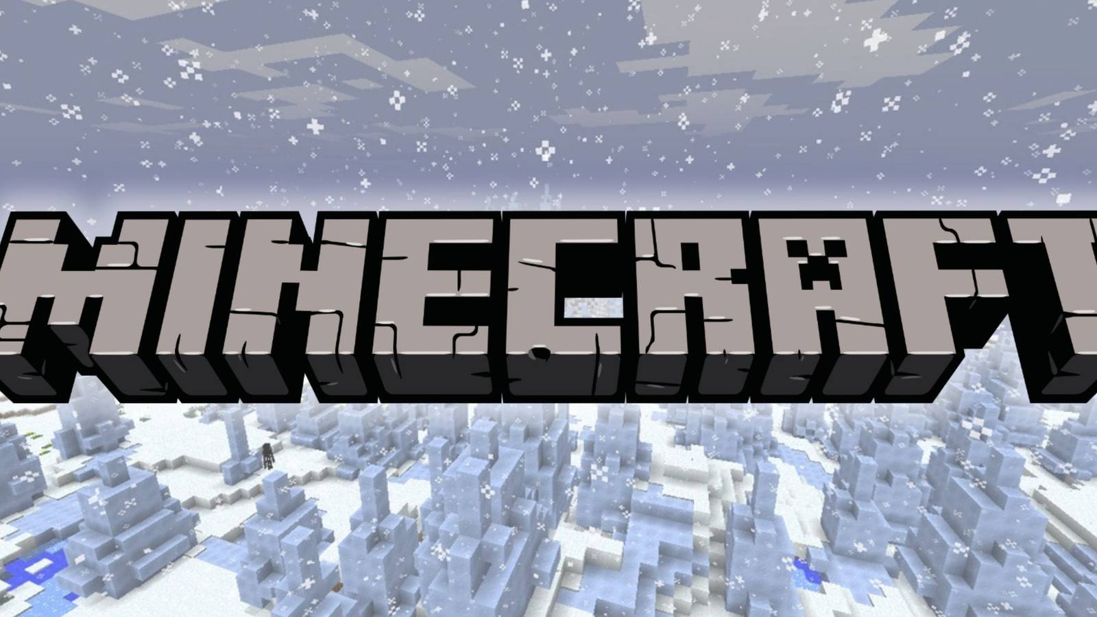 Minecraft player glacier build