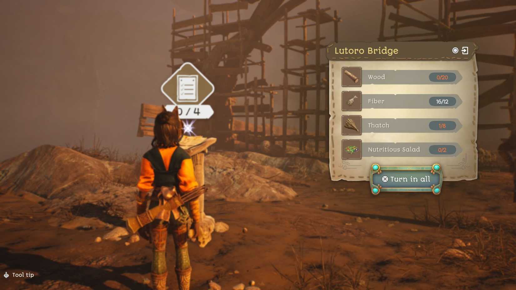 The Lutoro Bridge building requirements in Towers of Aghasba