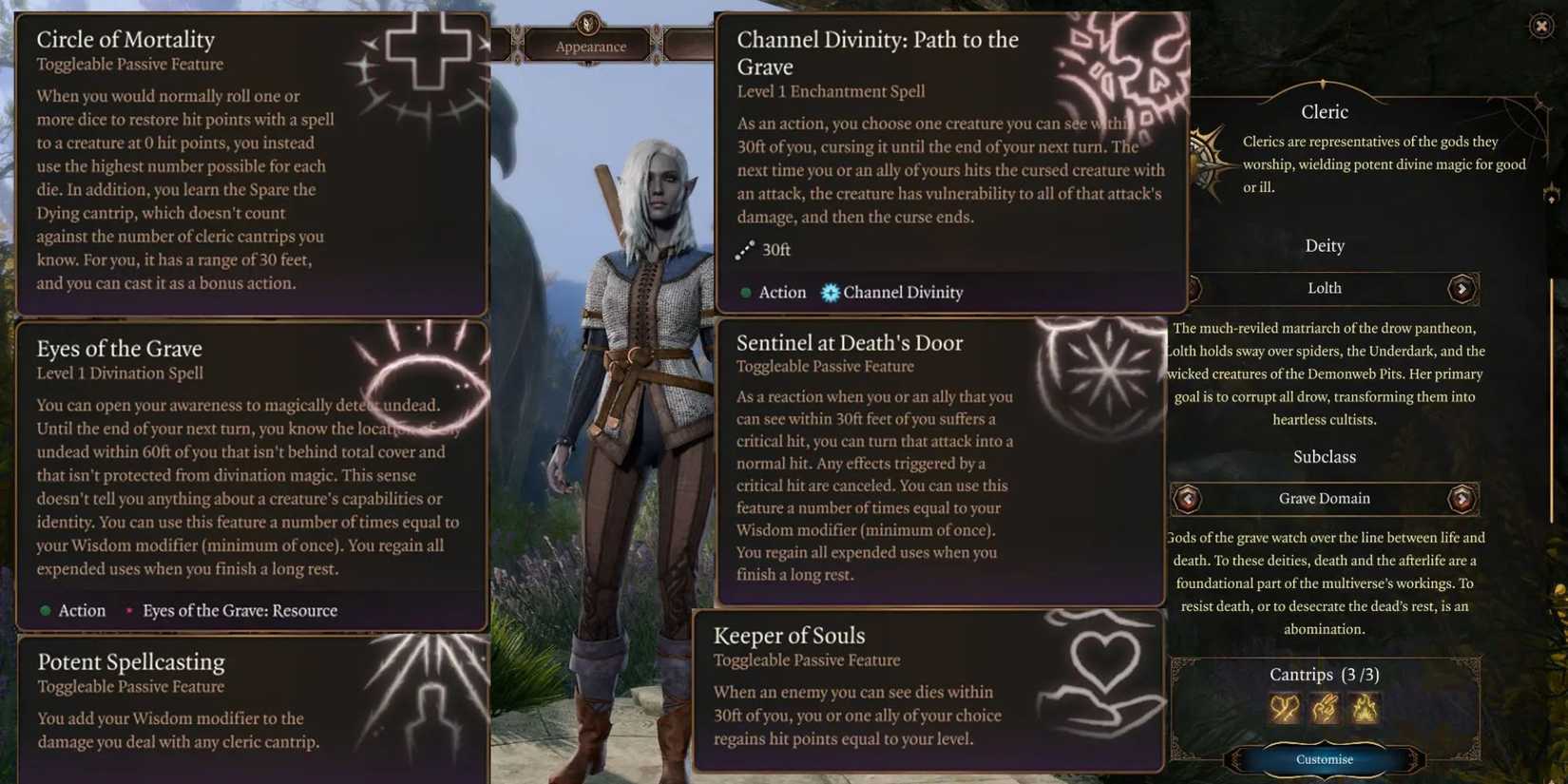 Grave Cleric mod in Baldur's Gate 3