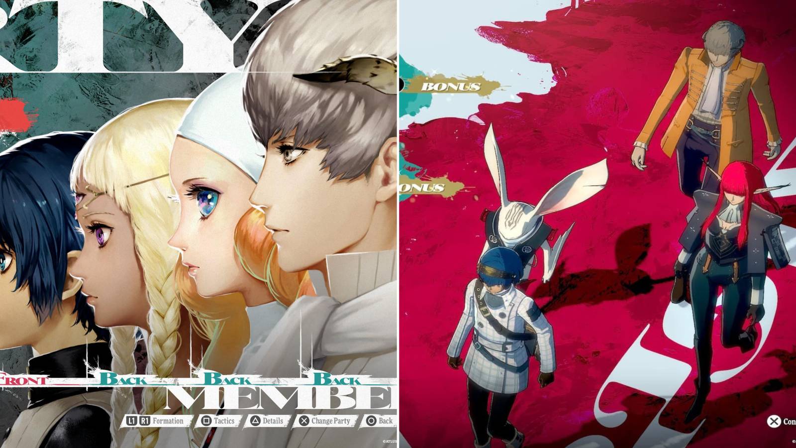 Four Party Members That Are Active & The Battle Victory Screen