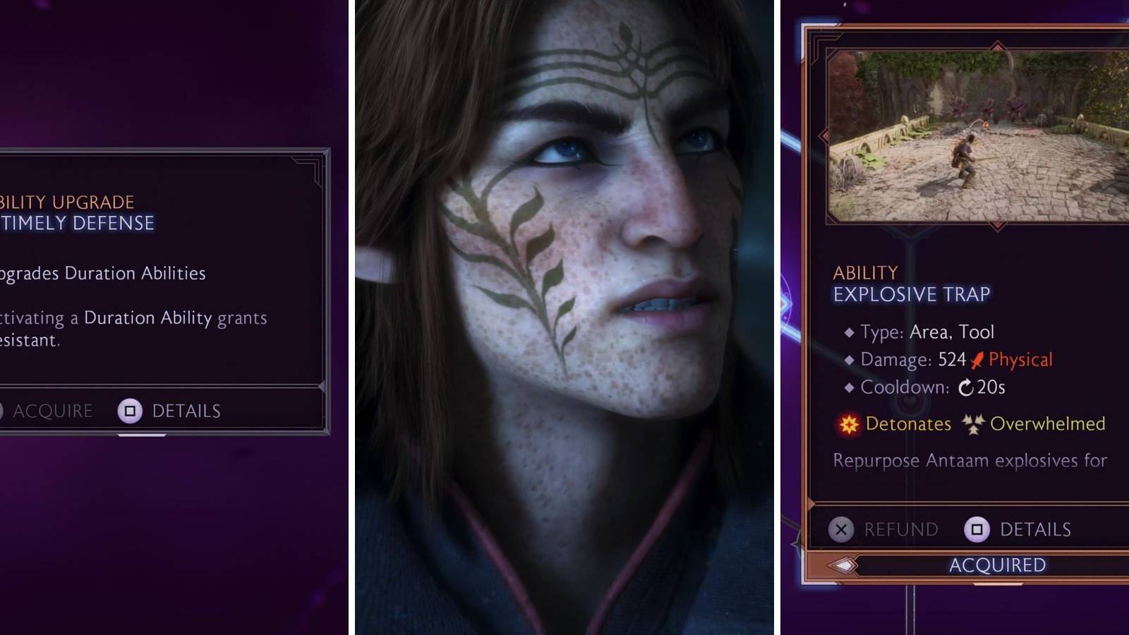 A grid showing an angry Rogue and two skills in Dragon Age: The Veilguard