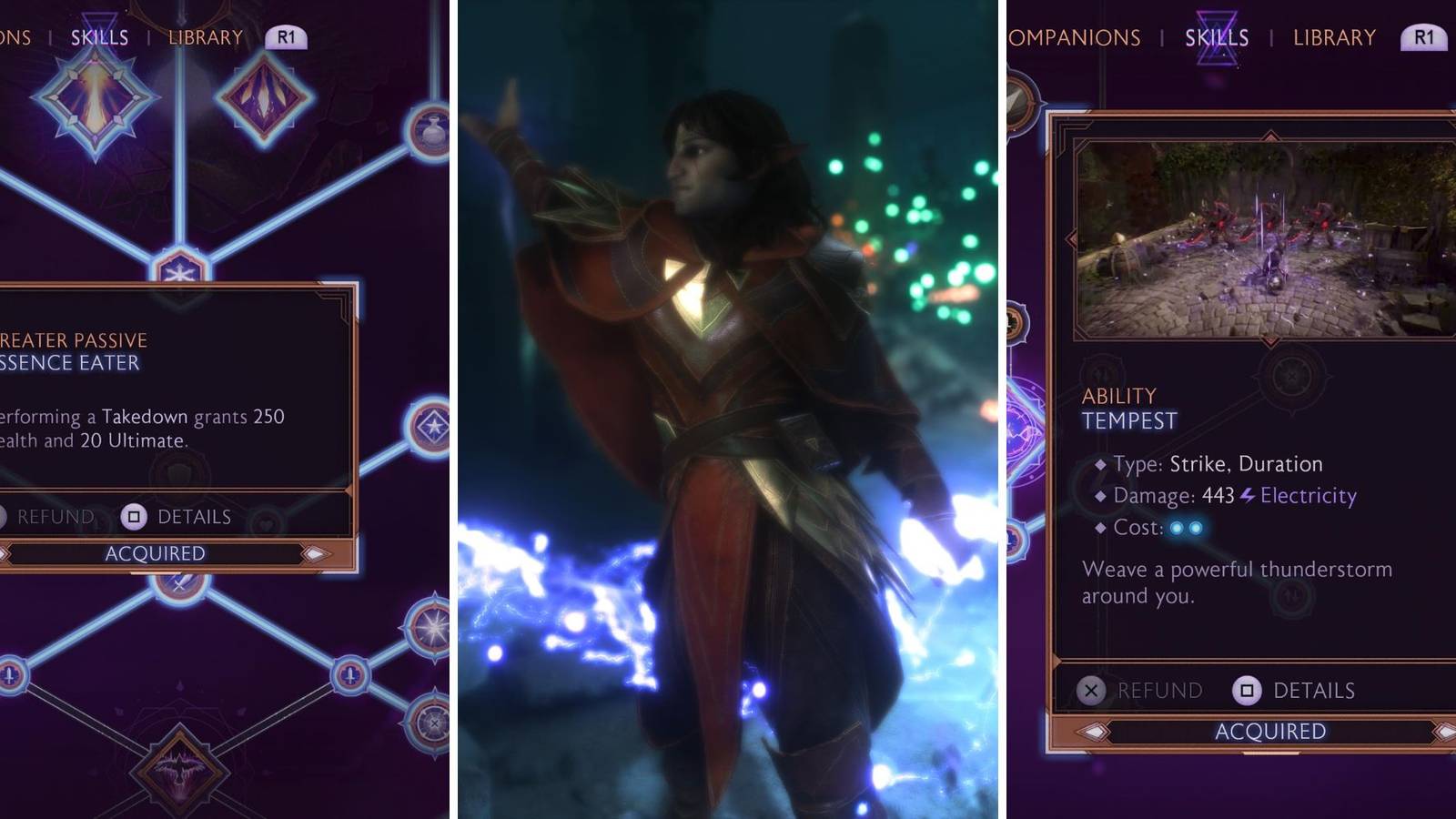 A grid showing a Mage Rook and two skills in Dragon Age: The Veilguard