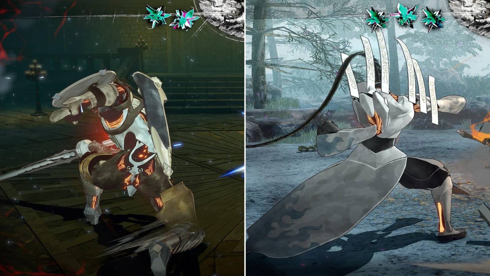 The Warrior Using A Slash Attack & Pugilist Using A Strike Attack 