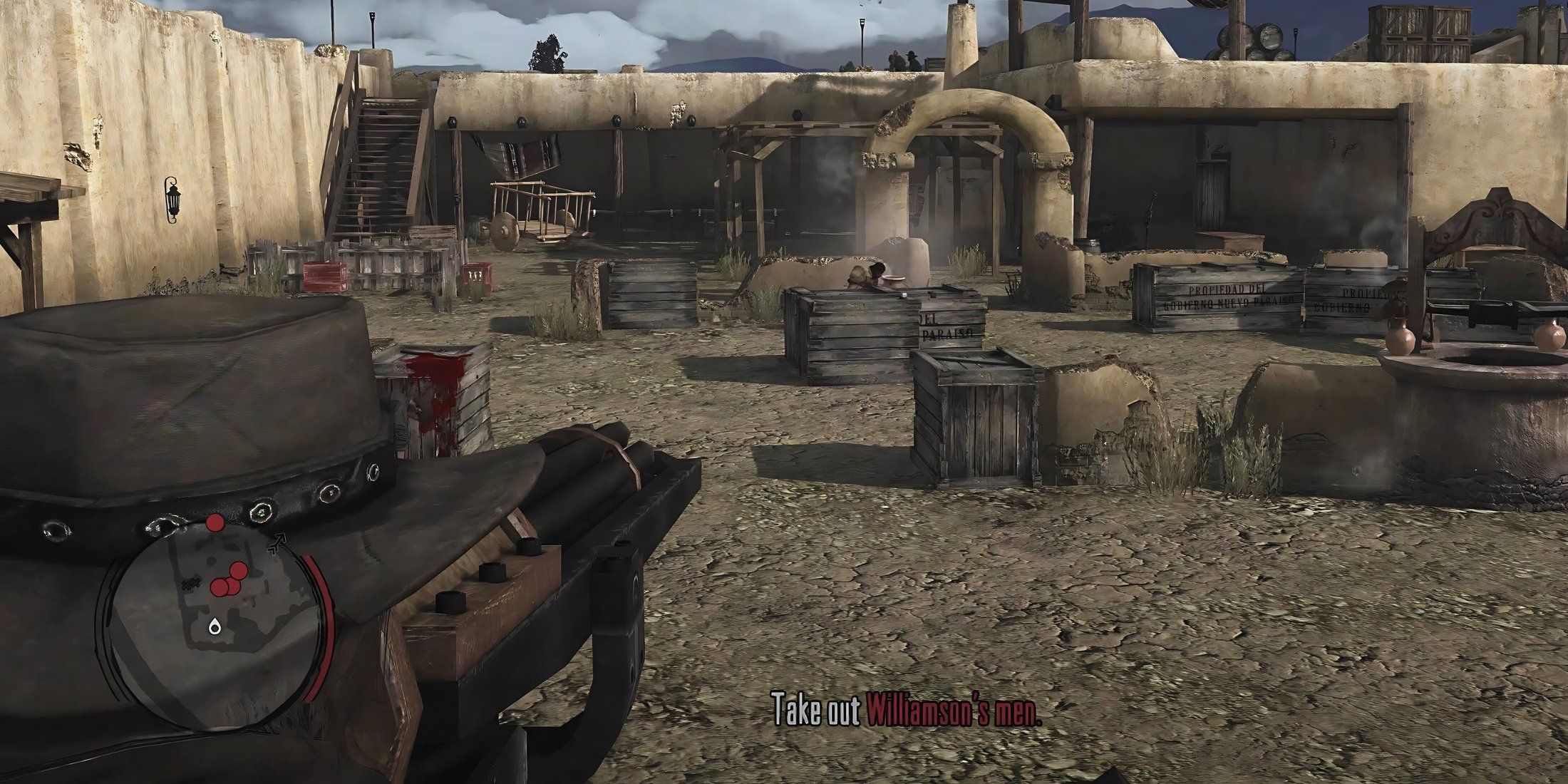 Using Gatling Gun in Fort Mercer Red Dead Redemption