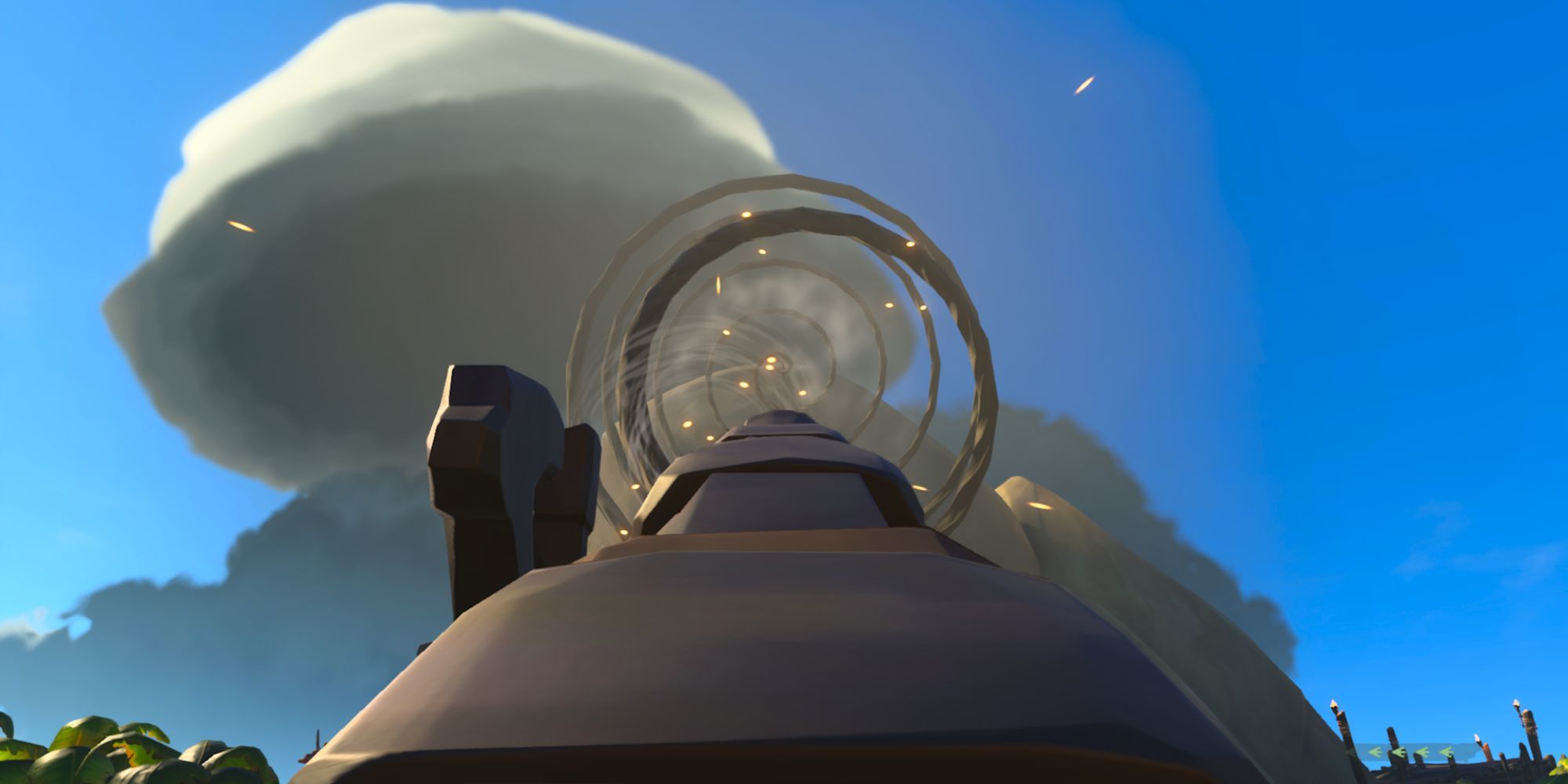 Using the Grapple Gun as a traversal tool in Sea of Thieves