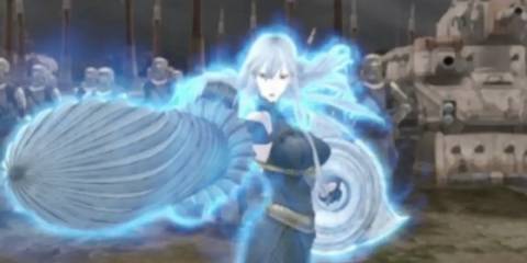Valkyria Chronicles Pointing Sword At Screen