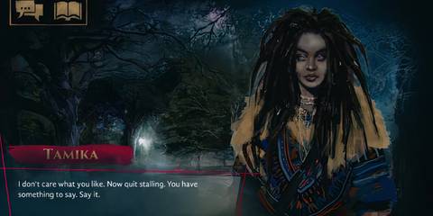 Vampire the Masquerade Coteries of New York Tamika addressing the PC