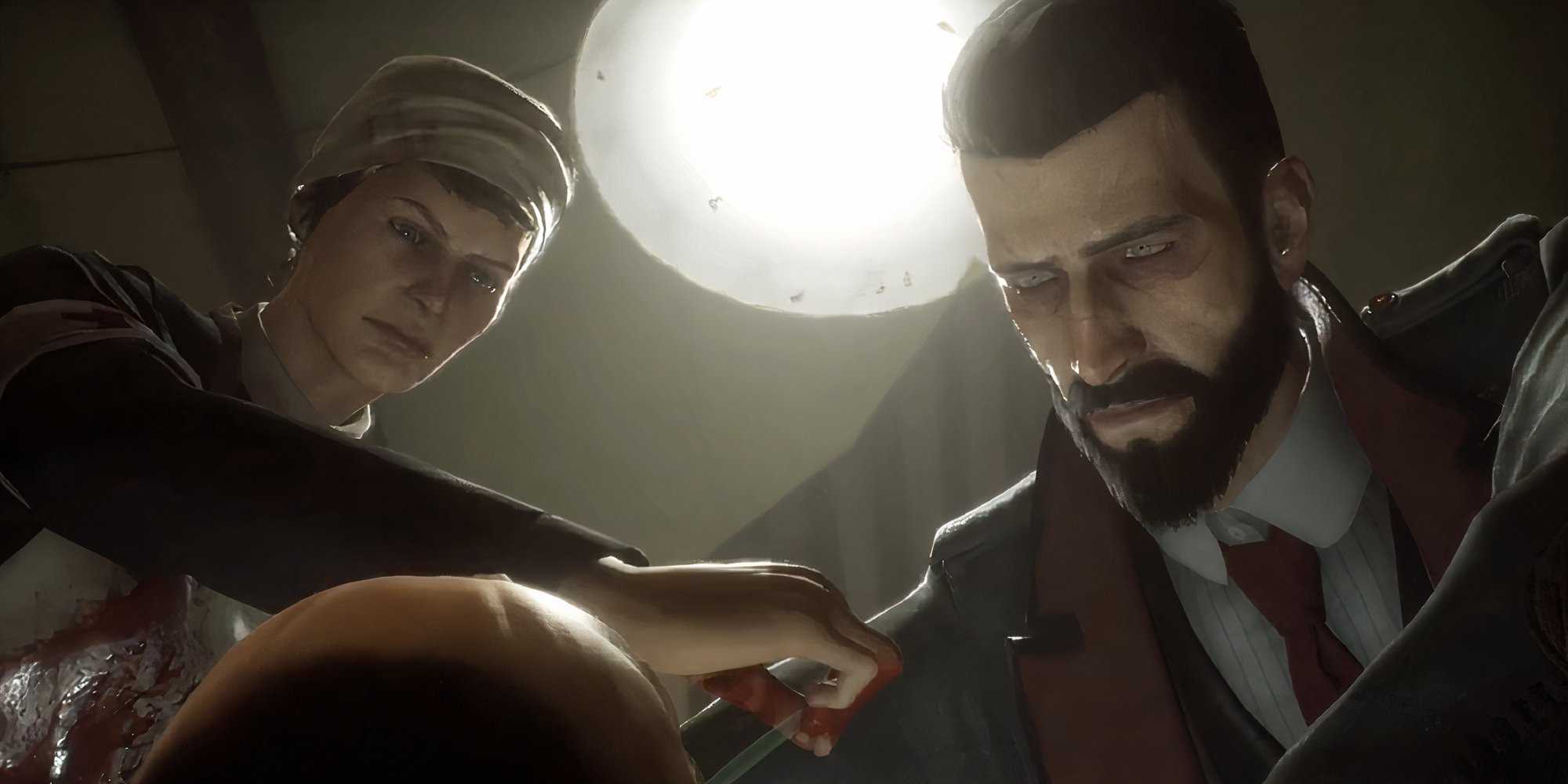 Jonathan Reid operating on a patient in Vampyr
