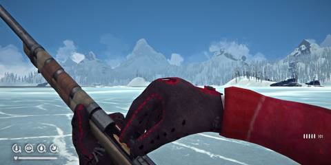 Vaughn's Rifle Being Reloaded Over Frozen Lake