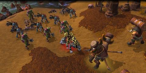 Thrall and the Orc Horde meeting Cairne and the Tauren in WarCraft 3 Reforged