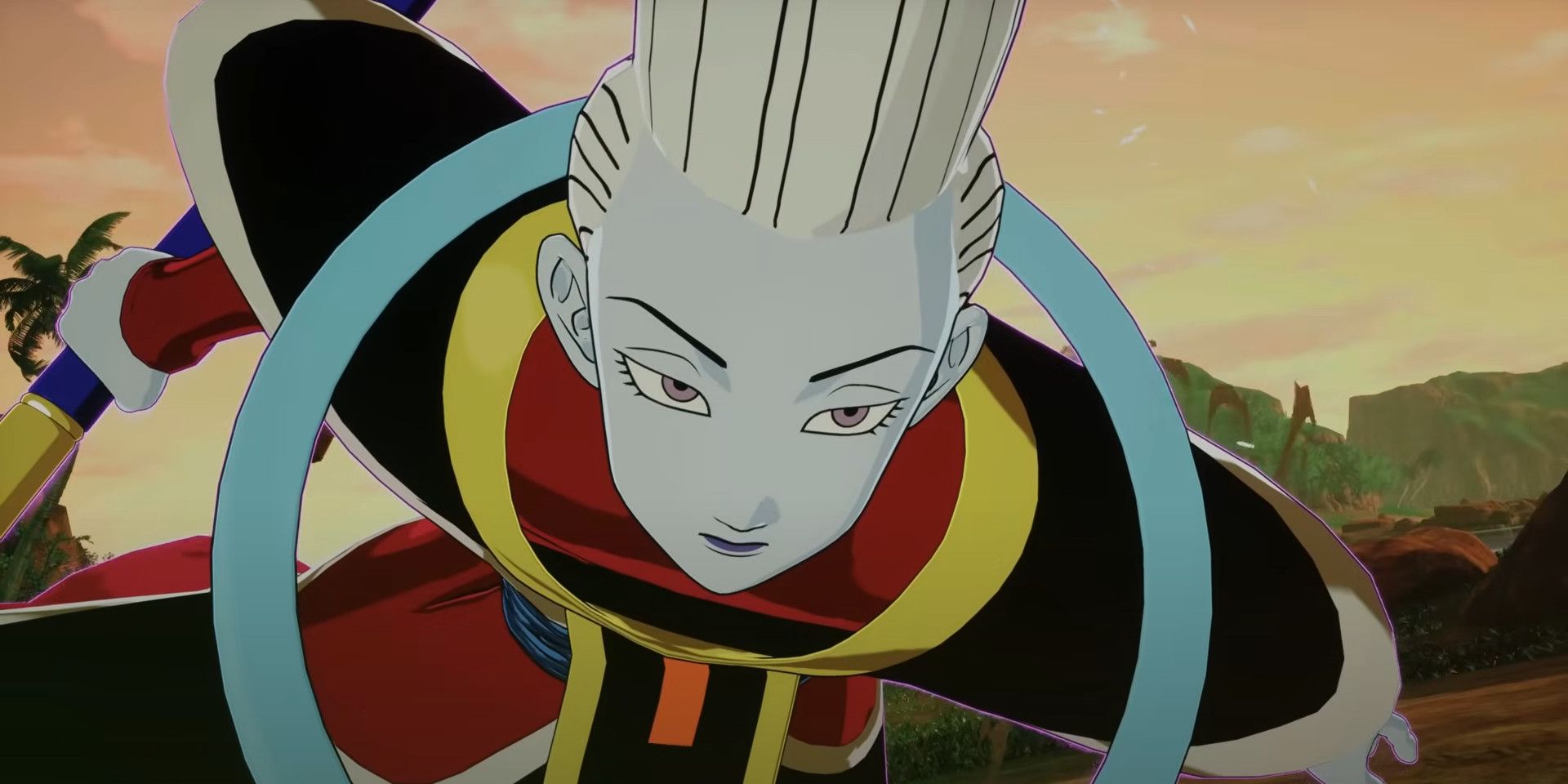 A screenshot of Whis performing his ult in Sparking Zero