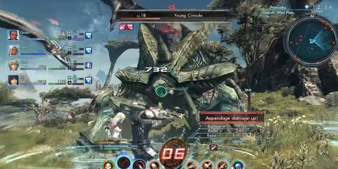 the party engaging a monster