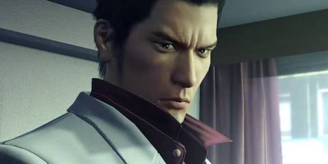 A close-up of one of the Yakuza franchise's major characters
