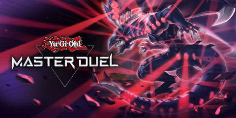 A key visual for Yu-Gi-Oh Master Duel showing Gandora, the Dragon of Destruction.