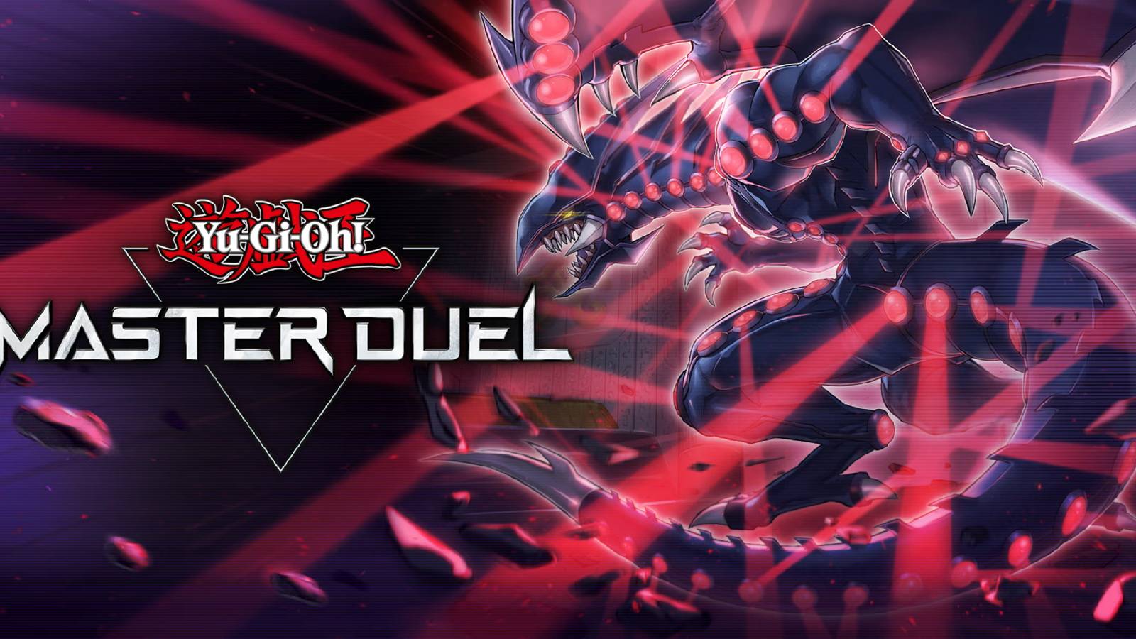 A key visual for Yu-Gi-Oh Master Duel showing Gandora, the Dragon of Destruction.