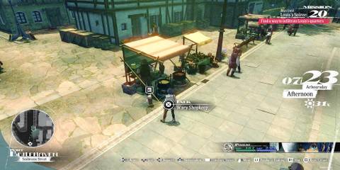 The Player Talking To The Wary Shopkeep 