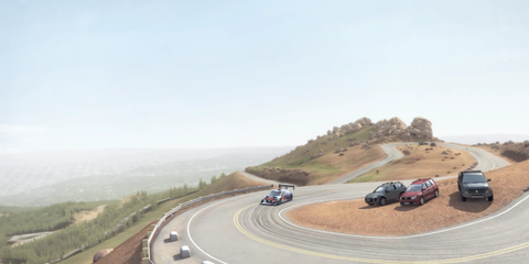 Wide Scenery Shot of the Pikes Peak International Hill Climb in Dirt Rally