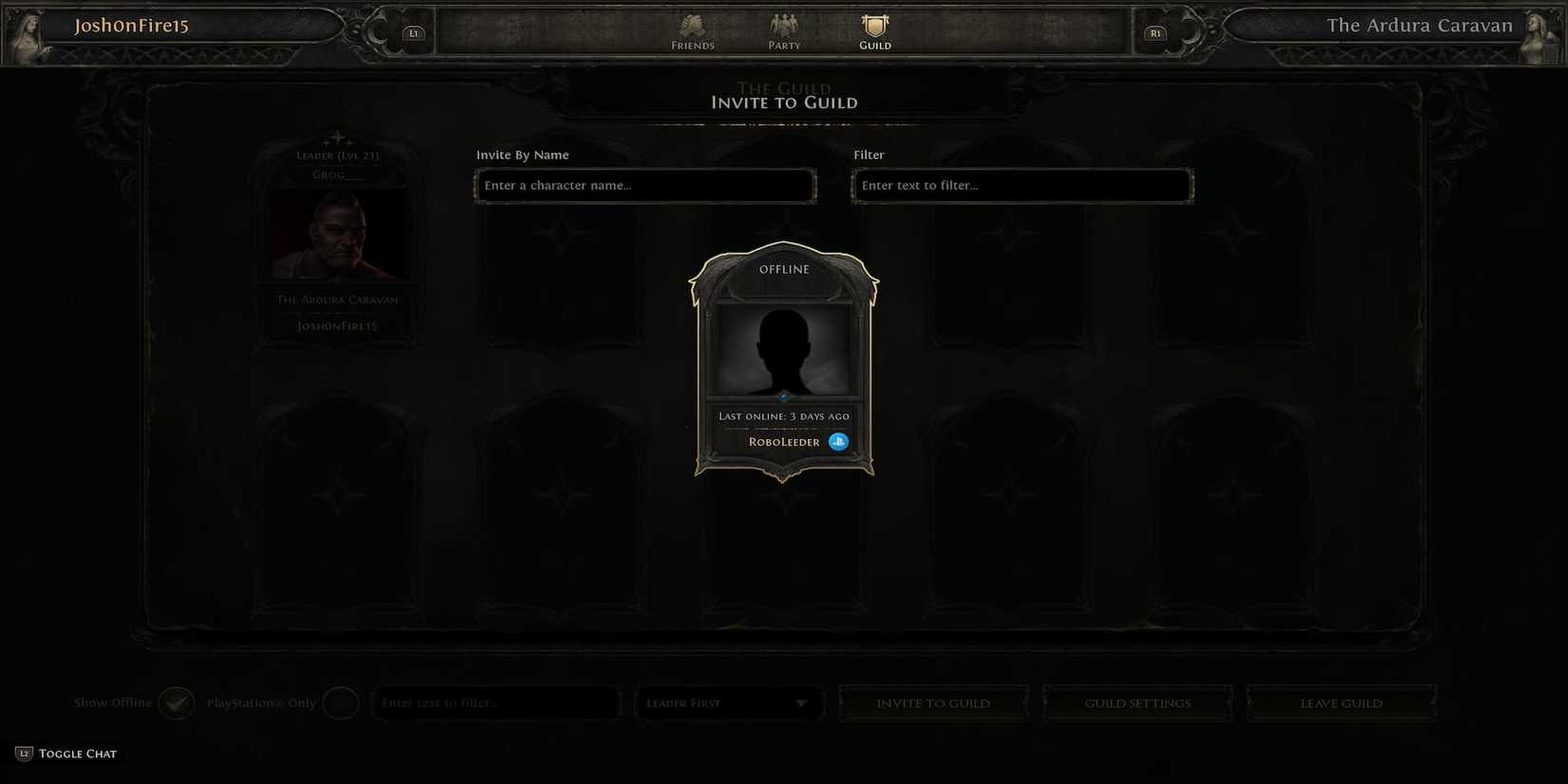 The Player Inviting A Friend To Join Their Guild 