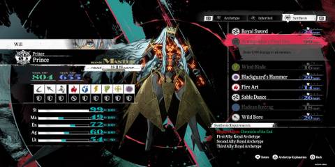 The Prince Archetype With The Synthesis Skill Armageddon's Final Sire