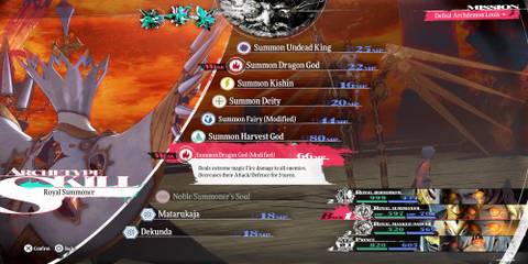 The Royal Summoner About To Use Summon Dragon God 