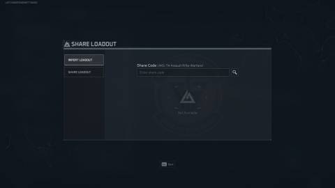 The import screen in Delta Force