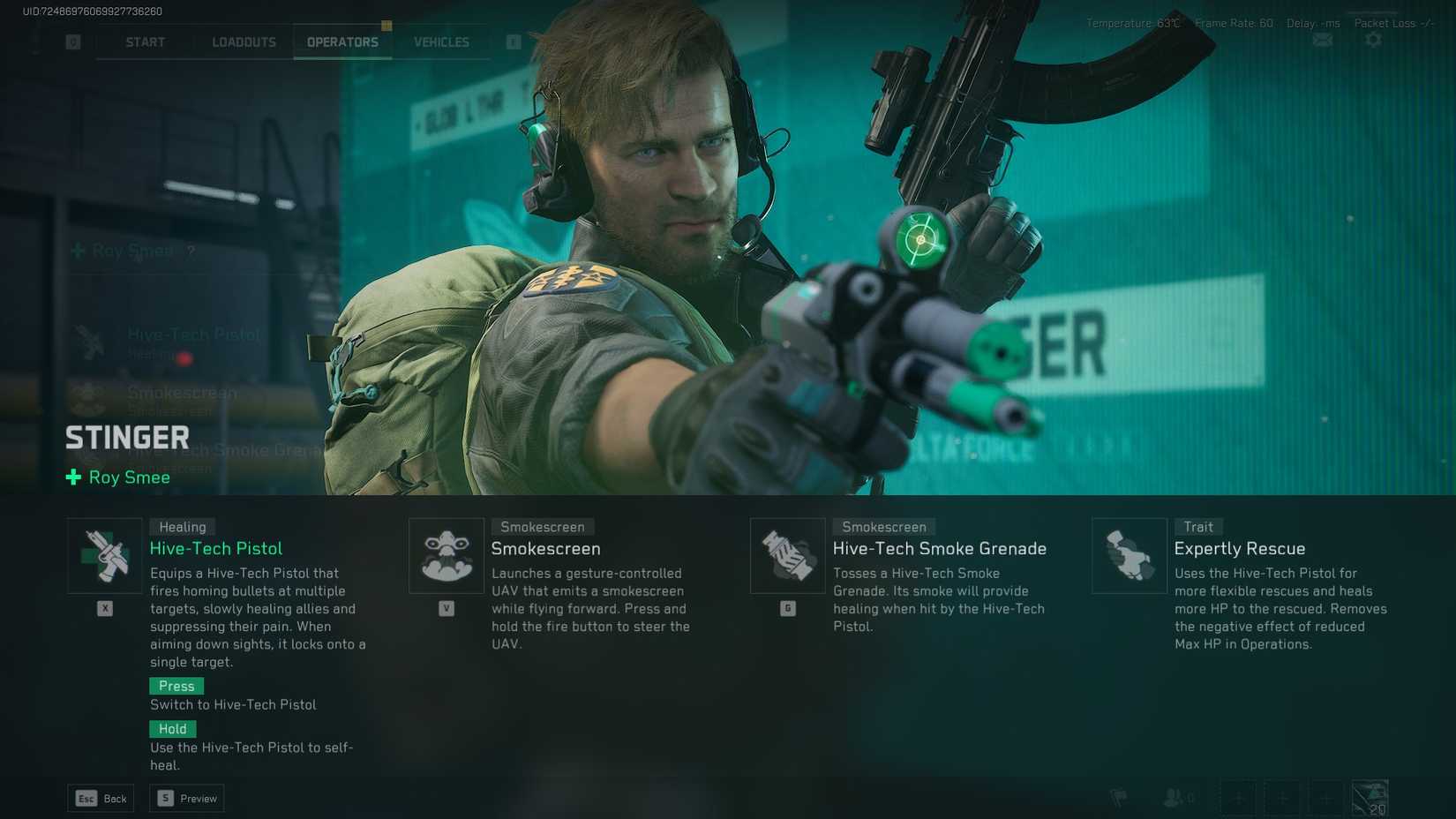 Stinger's kit in Delta Force