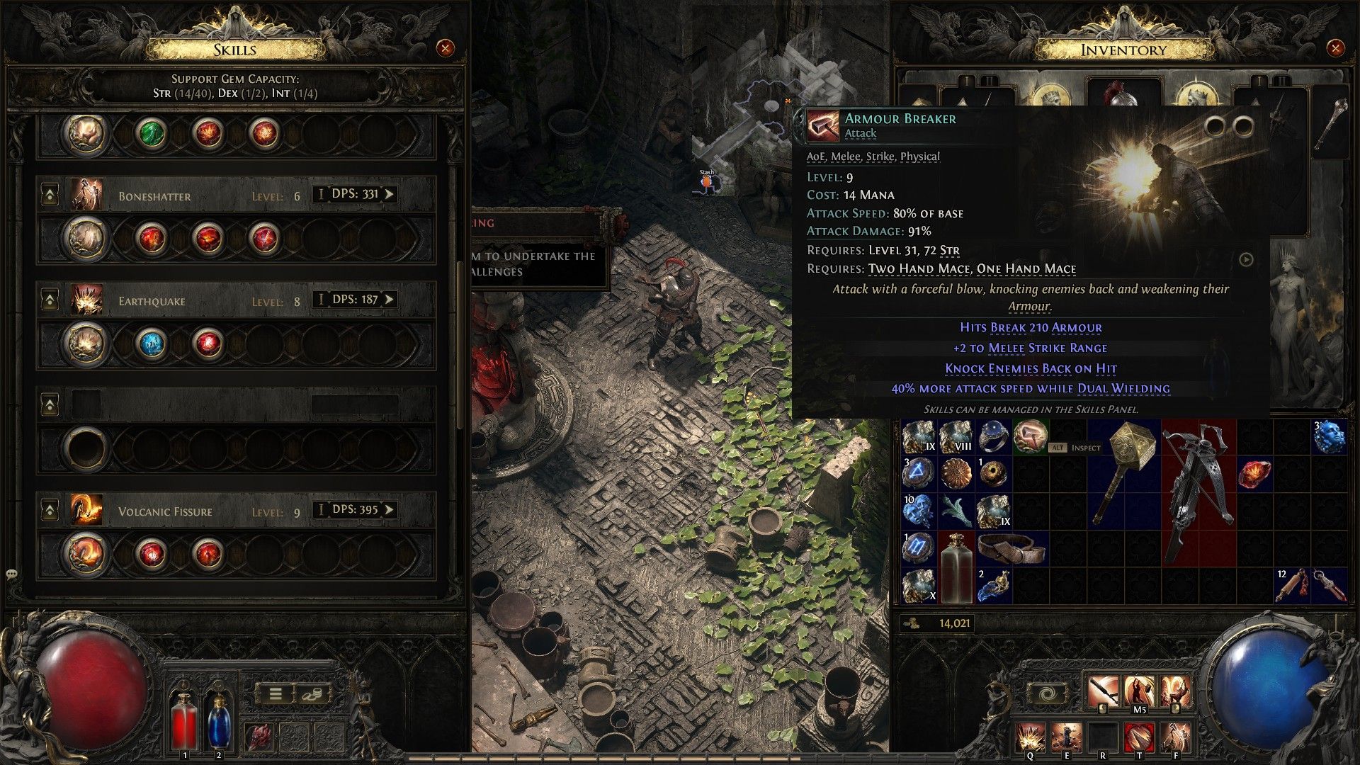 The Armour Breaker skill in PoE 2