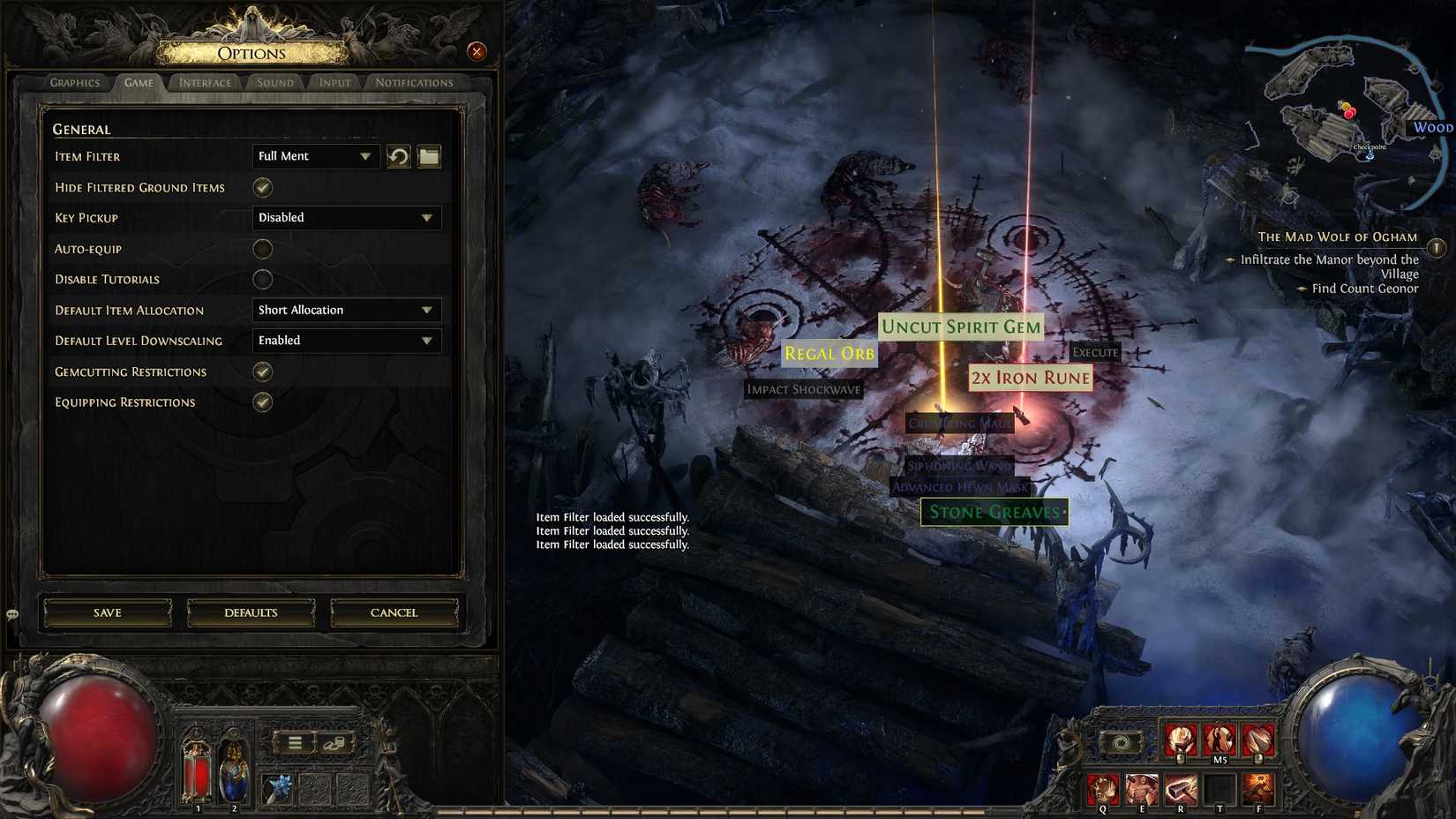 Ment's full filter in PoE 2