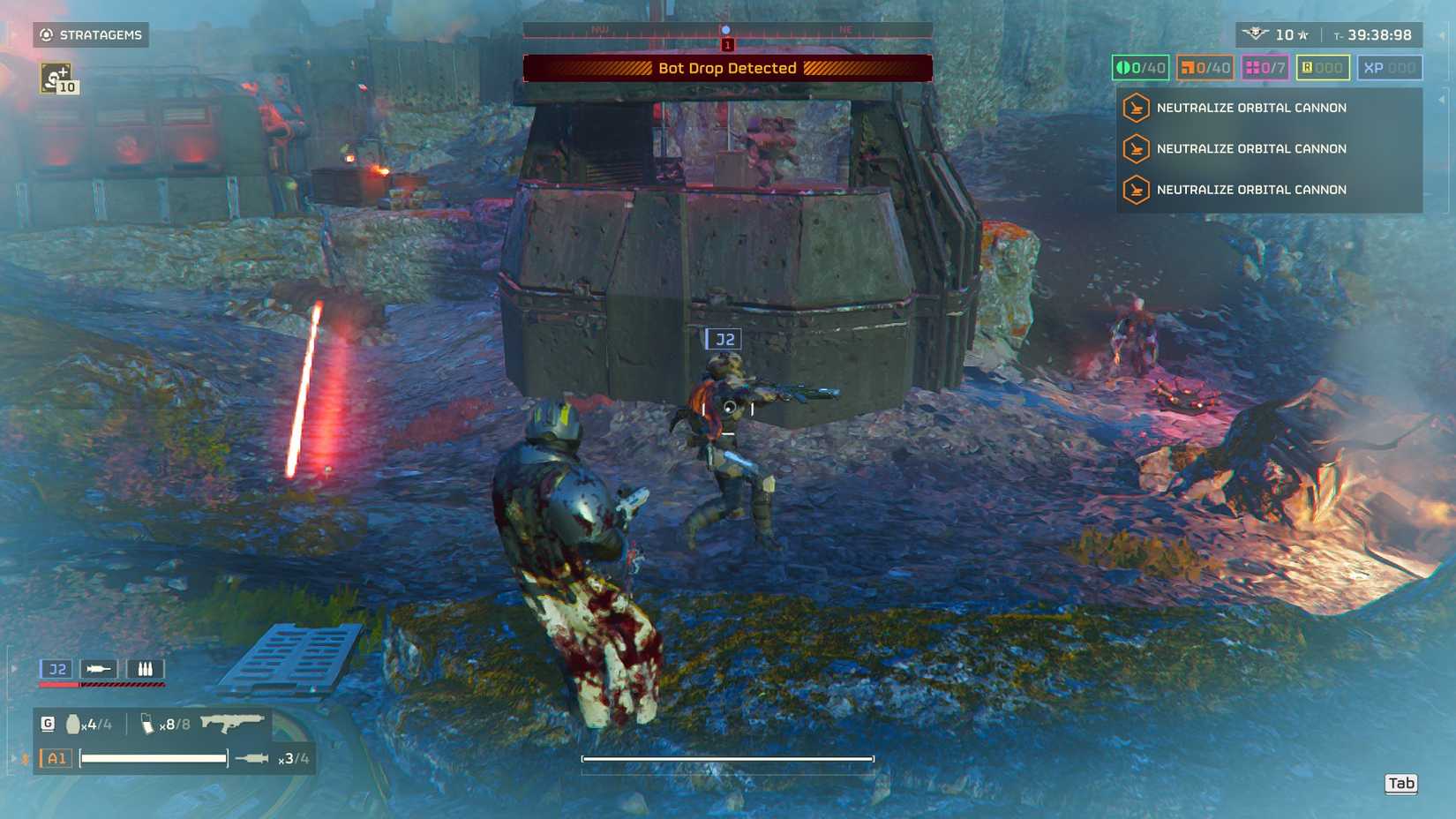 Literally kicking a teammate in Helldivers 2