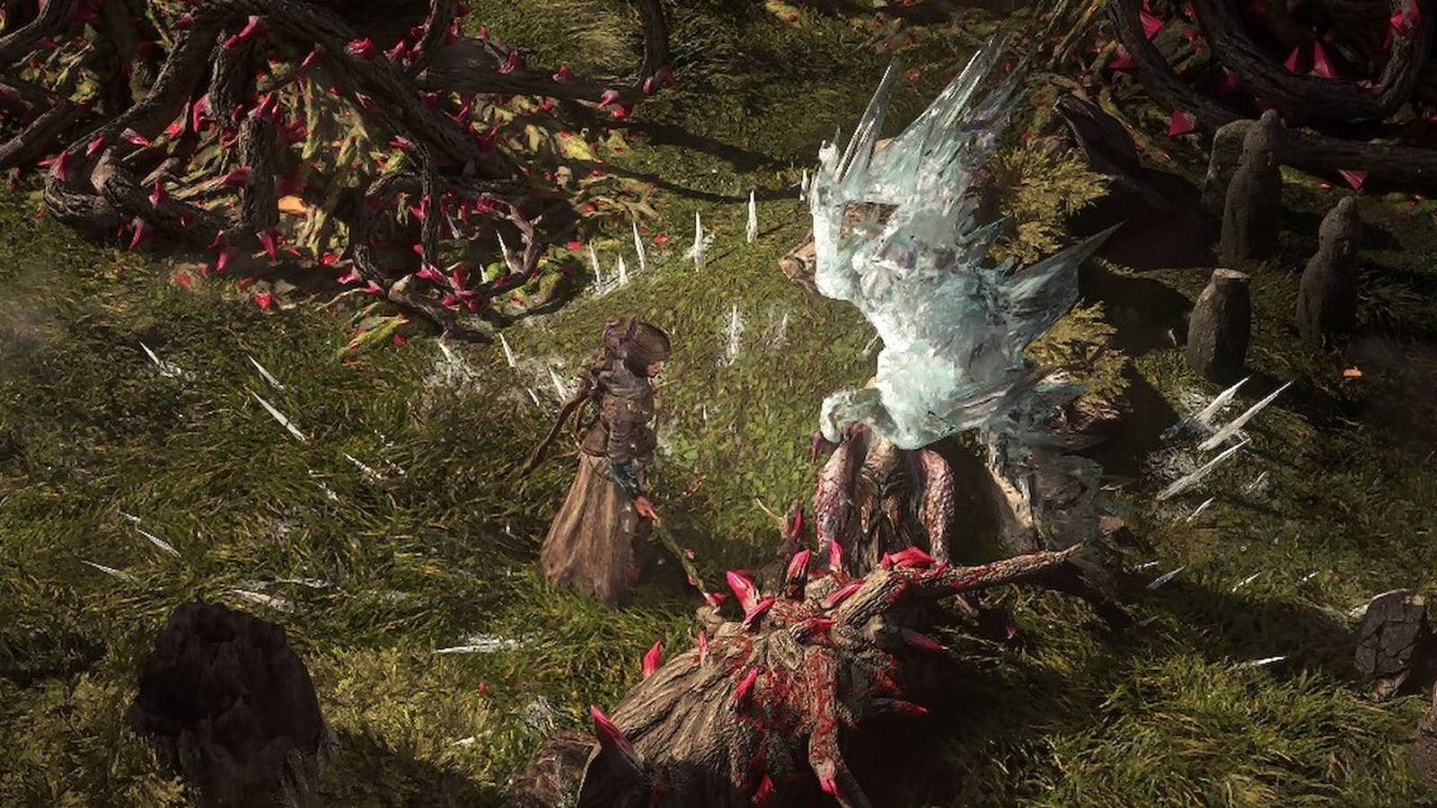 A frozen rhoa in PoE 2