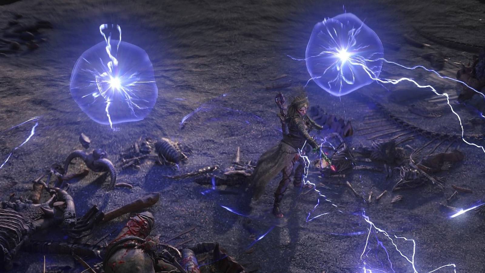 Arc Sorc with Orbs of Storms in PoE 2