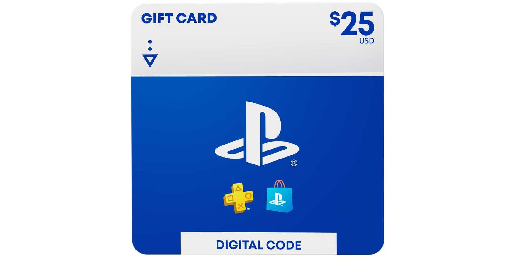 $25 PS Gift Card on a white background